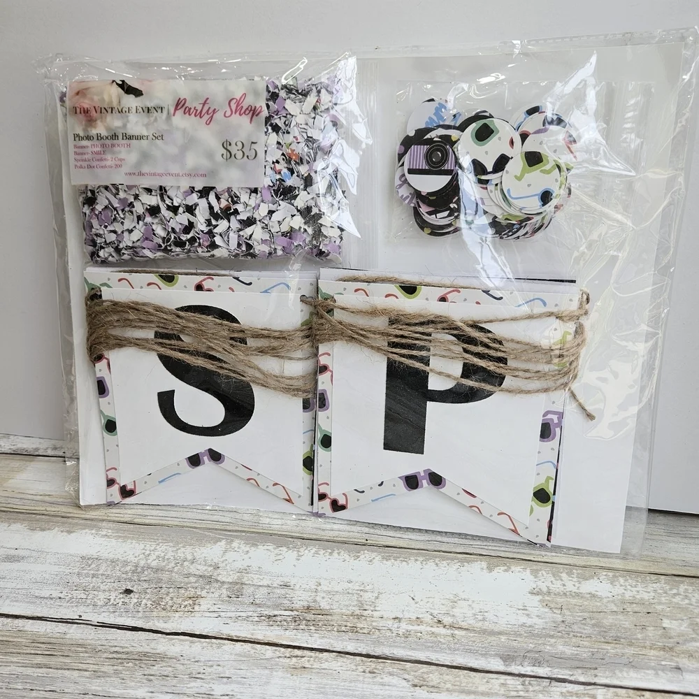 Photobooth Banner Set: SMILE & PHOTOBOOTH